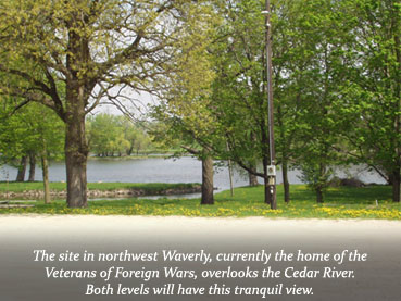 Cedar River at current VFW site